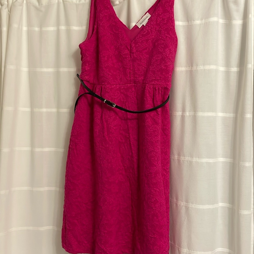 Elegant Pink Lace Like Wedding Guest Dress